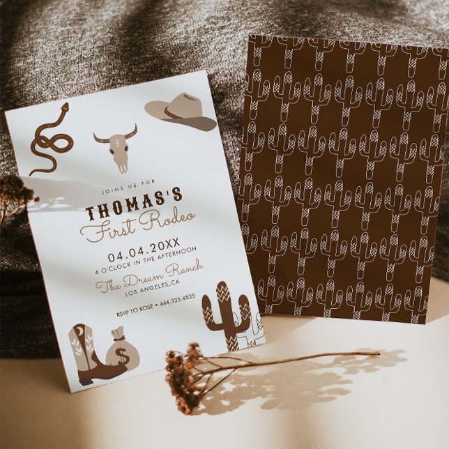 Convite de aniversário Rodeo Cowboy (Criador carregado)