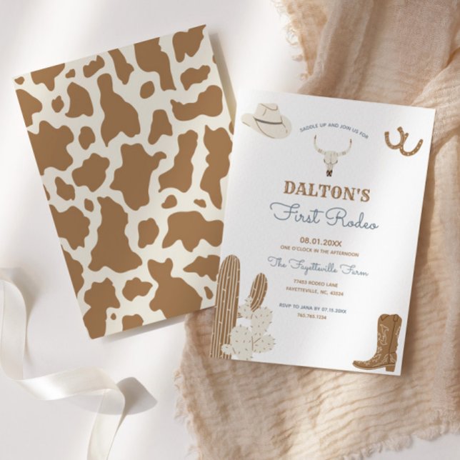 Convite de aniversário Rodeo Cowboy (Criador carregado)