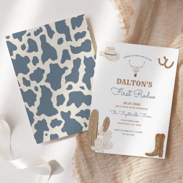 Convite de aniversário Rodeo Cowboy (Criador carregado)