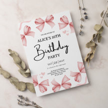 Convite de aniversário Rosa Arco