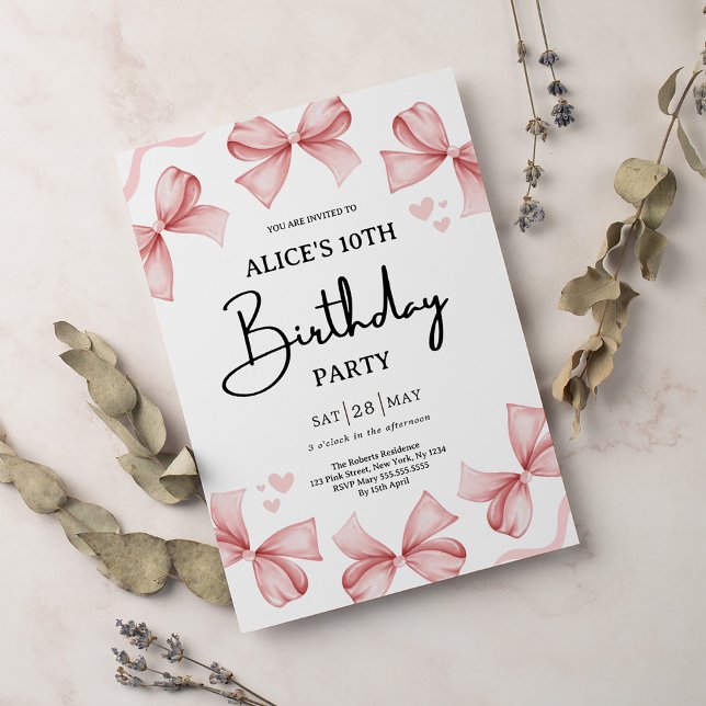 Convite de aniversário Rosa Arco (Criador carregado)