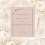 Convite de aniversário rosa bege 50 e fabuloso<br><div class="desc">Celebre um marco com estilo com este convite de aniversário elegante 50 & Fabuloso em rosa poeira. Projetado para uma celebração sofisticada e memorável, este convite apresenta um layout limpo e moderno com um detalhe de letra cursiva delicado e um sutil acento de coração para um toque feminino e atemporal....</div>