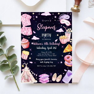 Convite de Aniversário Rosa de Spa para Meninas em