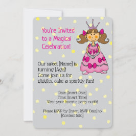 Convite de aniversário Rosa Princesa