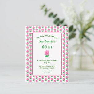 Convite de Aniversário Rosa Rosa
