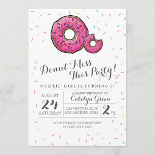 Convite de aniversário Rosquinha