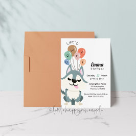 Convite de aniversário Rouco Pawty do vamos