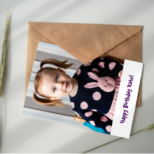 Convite de Aniversário Roxo para Crianças