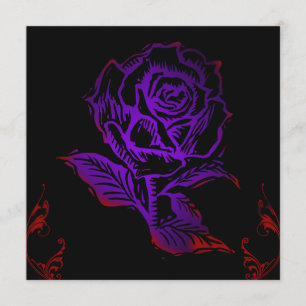 Convite de Aniversário Roxo Rosa Gótico