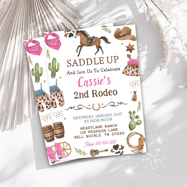 Convite de aniversário Russo Ocidental do Cowboy (Criador carregado)