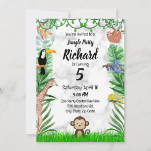 Convite de aniversário Safari - Festa de aniversár