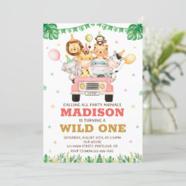 Convite de aniversário Safari Um convite