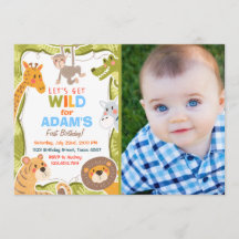 Convite de aniversário Selgle Safari