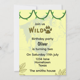 Convite de aniversário selvagem