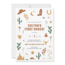 Convite de aniversário selvagem ocidental