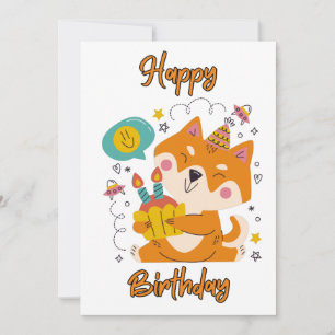 Convite de Aniversário Shiba Inu