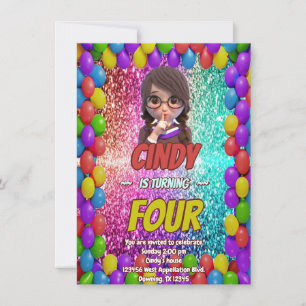 Convite de aniversário Silêncio e Segredo Surpresa