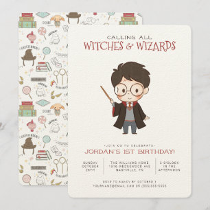 Convite de Aniversário Simples do Harry Potter