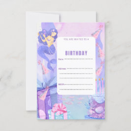 CONVITE DE ANIVERSÁRIO SIRENA