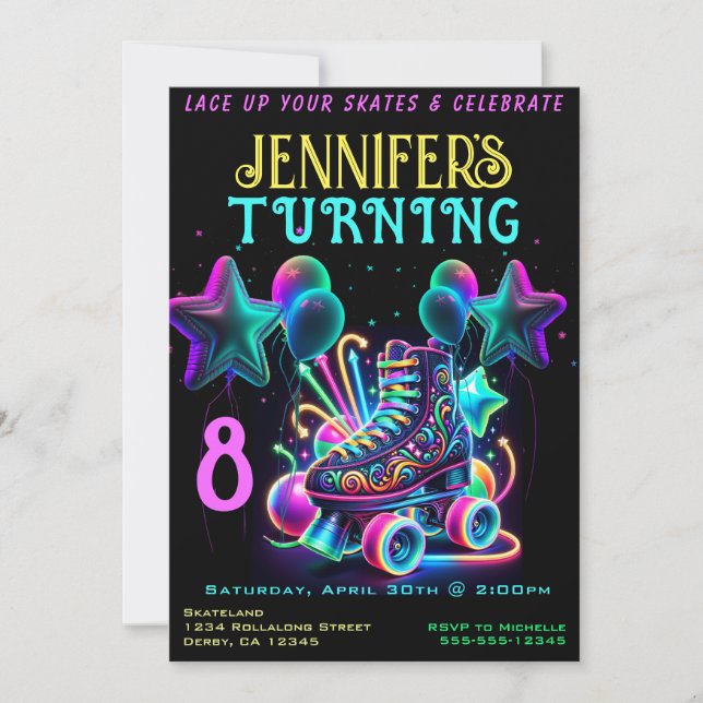 Convite de aniversário skate (Frente)