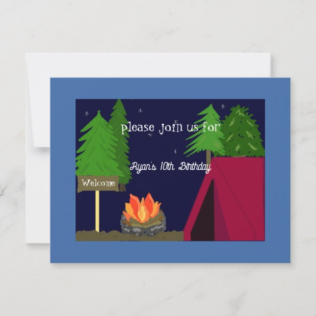 Convite de aniversário Sonora de Campanha (Frente)