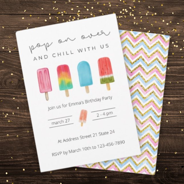 Convite de aniversário Sorvete de Verão (Criador carregado)