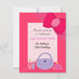 Convite de aniversário Spa De Arco Bonito