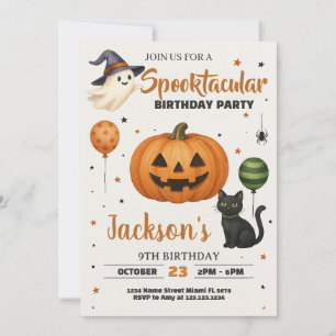 Convite de aniversário Spooktacular