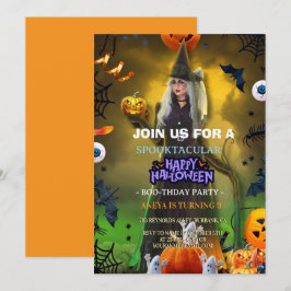 Convite de aniversário Spooktacular de Halloween