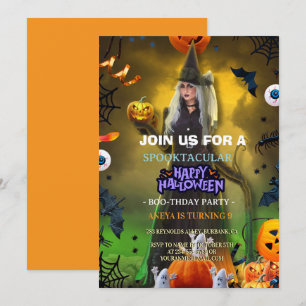 Convite de aniversário Spooktacular de Halloween