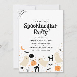 Convite de Aniversário Spooktacular do Halloween