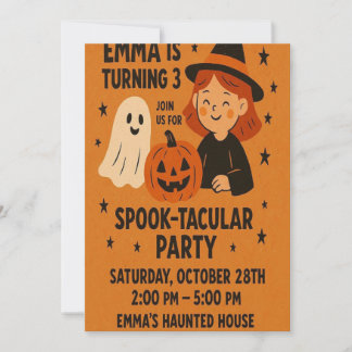 Convite de Aniversário Spooky | Festa de Halloween
