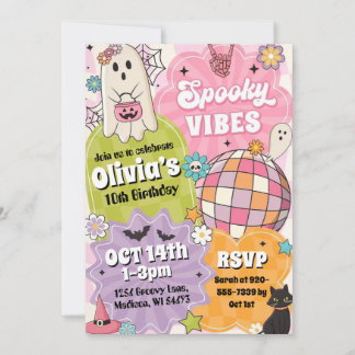 Convite de aniversário Spooky Halloween