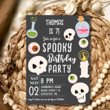 Convite de aniversário Spooky halloween