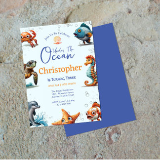 Convite de Aniversário Subaquático