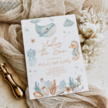 Convite de Aniversário Submarino 