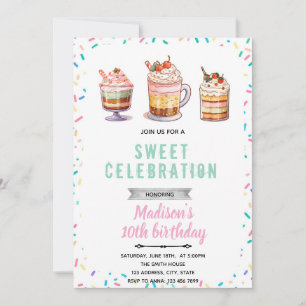 Convite de aniversário Sundae