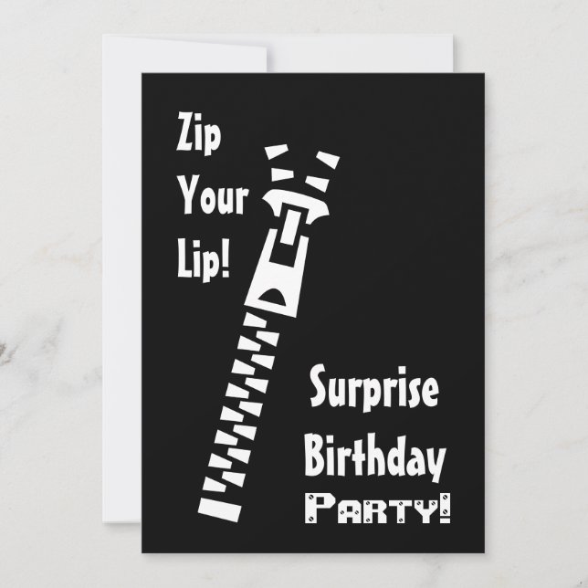 Convite de aniversário SURPREENDENTE FECHE O Lip (Frente)