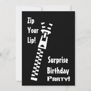 Convite de aniversário SURPREENDENTE FECHE O Lip