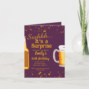Convite de aniversário surpresa da cerveja