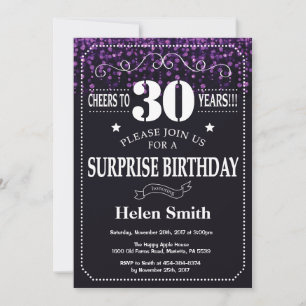 Convite de Aniversário Surpresa de 30 Anos com Bri