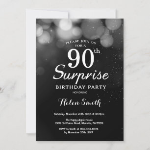 Convite de Aniversário Surpresa de 90 anos com Bri