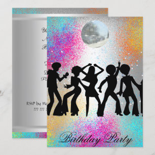 Convite de Aniversário Surpresa de Dança Disco