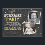 Convite de aniversário surpresa Dourado<br><div class="desc">INA Uma maneira perfeita de convidar seus convidados para esta festa de aniversário especial! Dourado no design.</div>