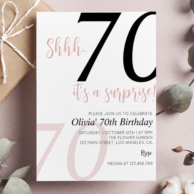 Convite de aniversário surpresa qualquer idade (Criador carregado)