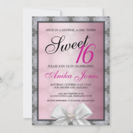 Convite de Aniversário Sweet 16 Elegant Sparkle