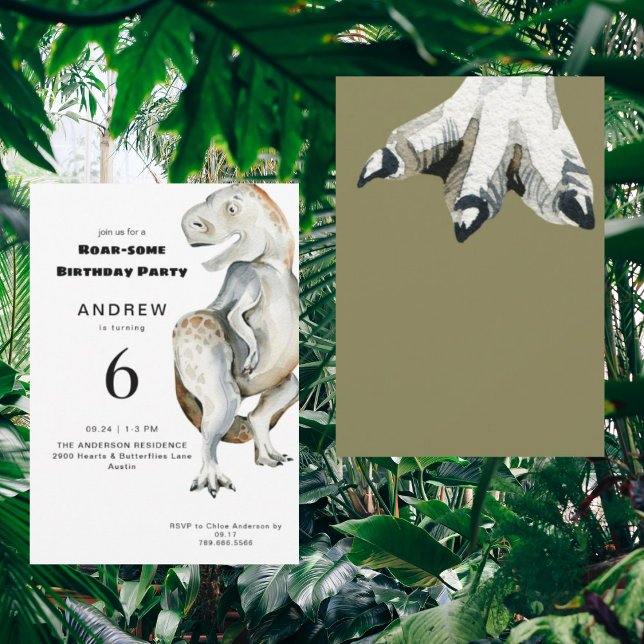 Convite de aniversário T-Rex Roar-some (Criador carregado)