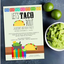 Convite de Aniversário Taco 'Bout