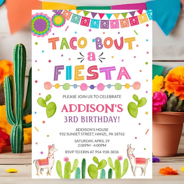 Convite de Aniversário Taco Bout a Fiesta | Convit (Criador carregado)