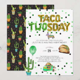 Convite de Aniversário Taco TWOsday